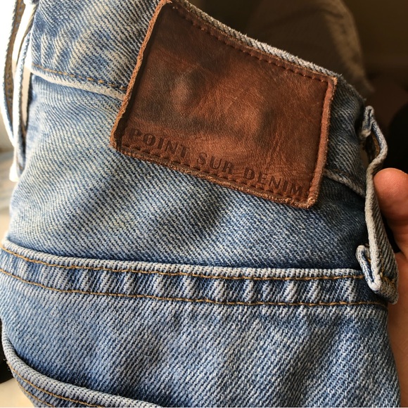 J.CREW Point Sur Rigid Kickout Crop Jean Sailor Blue Wash Size 24 100% cotton. - Picture 3 of 16